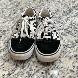 black and white checkered vans